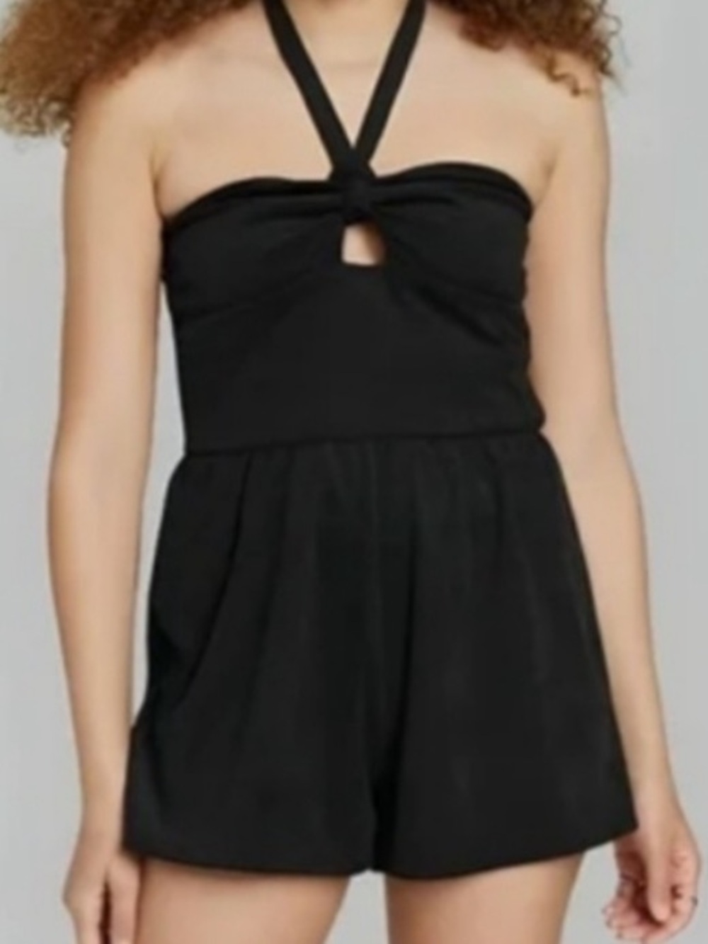 Black Halter Swim Coverup Romper